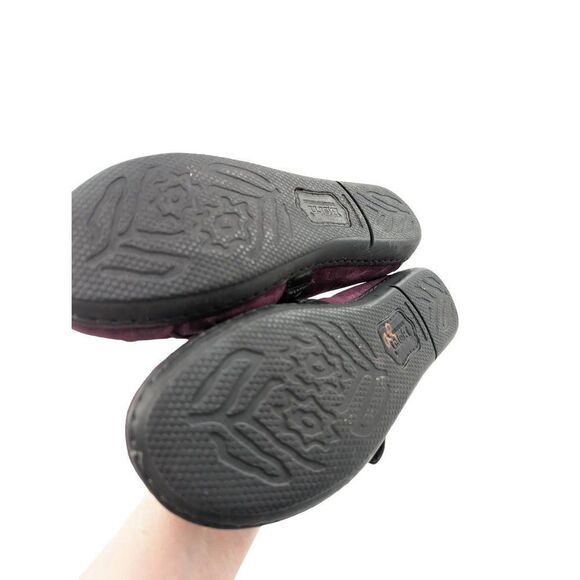 Born Women's Plum Purple Suede Gray Round Toe Ballet Flat Shoes Size 7 - Picture 9 of 12